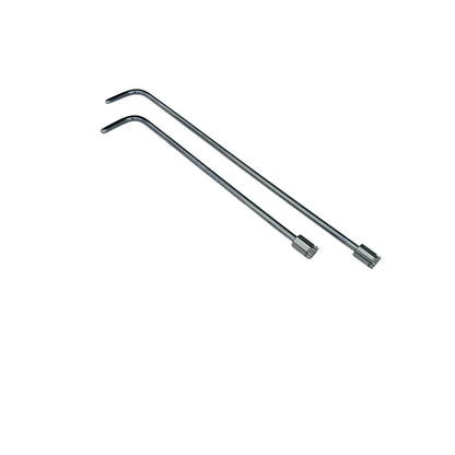 Erbora Edition 2-Piece 360° Rotatable Single Bend Round Tip White Steel PDR Tools – Paintless Dent Repair Rods InoxPDR