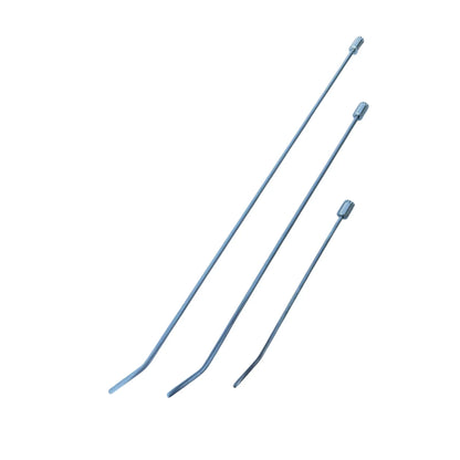 Orlenta Edition 3-Piece 360° Rotatable Single Bend Round Tip White Steel PDR Tools – Paintless Dent Repair Rods InoxPDR