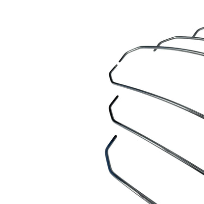 Fynora Edition 6-Piece Round Tip Double Bend Left & Right Steel PDR Tools – Paintless Dent Repair Rods InoxPDR