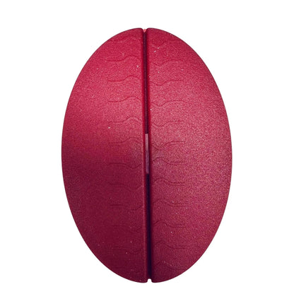 Red ellipse-shaped glue tab for paintless dent repair, 75-50mm, durable plastic, 10-piece set