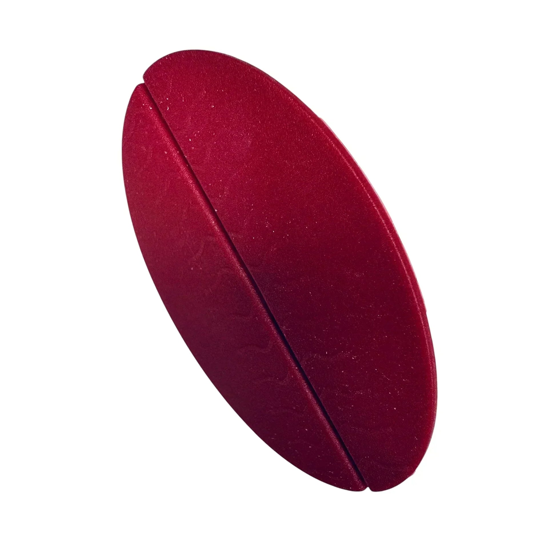 Red plastic ellipse glue tab for paintless dent repair PDR tools