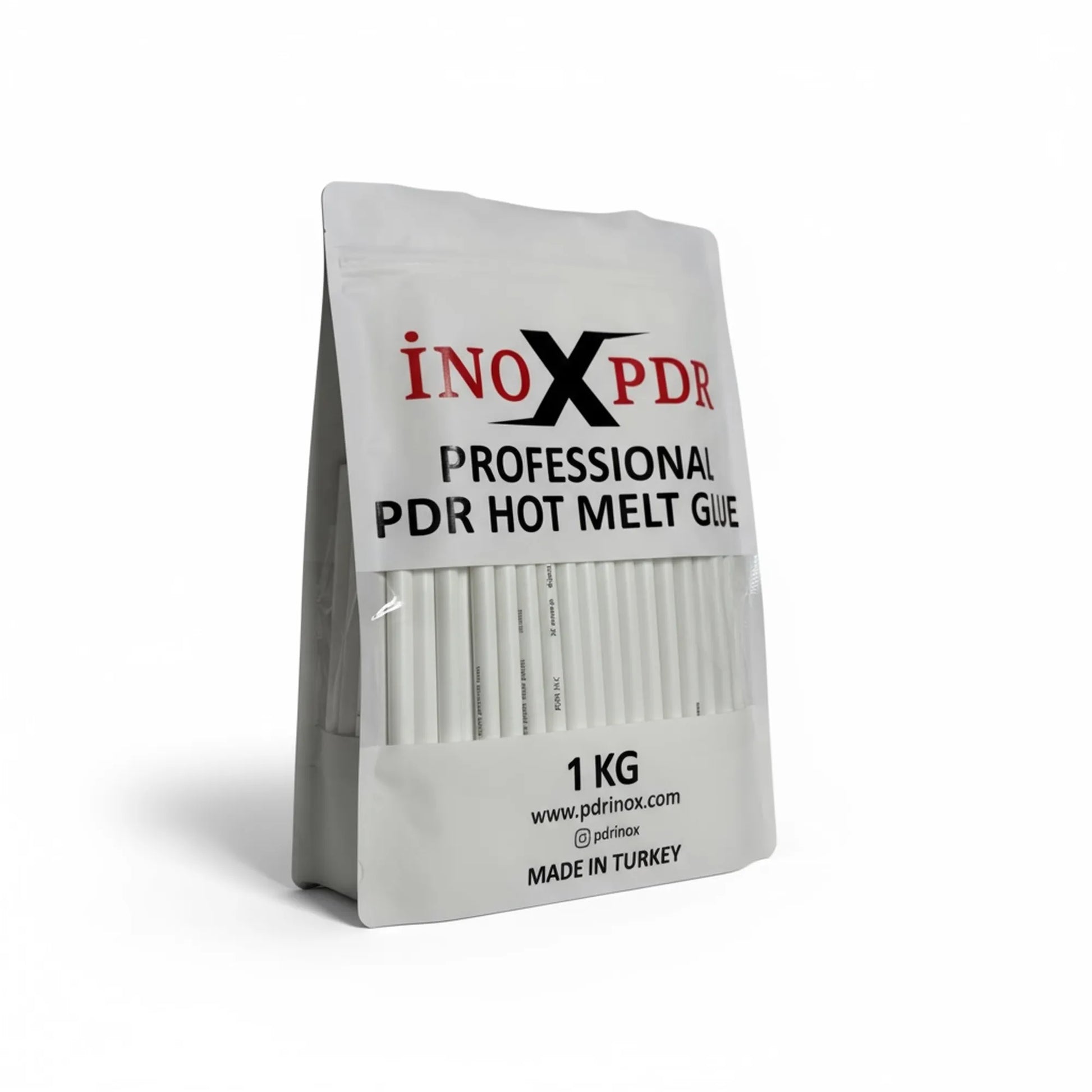 PDR INOX Cola Quente Branca Hot Melt (1KG / 33 Bastões) - Todas as Estações